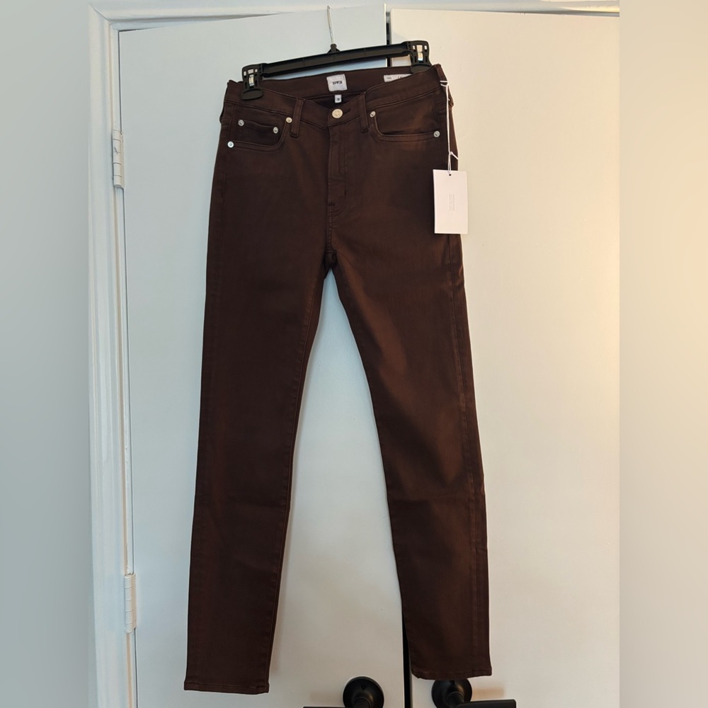 Edwin Pixie Skinny Crop Jeans, Chocolate (Size 28)